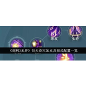 剑网3无界衍天宗奇穴与招式配置指南 - PVP与PVE篇