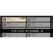 大侠立志传新手玩枪配置指南