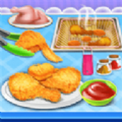 油炸鸡快餐烹饪版