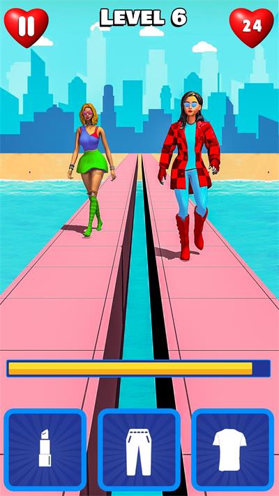 走秀美女时尚赛跑免费正版