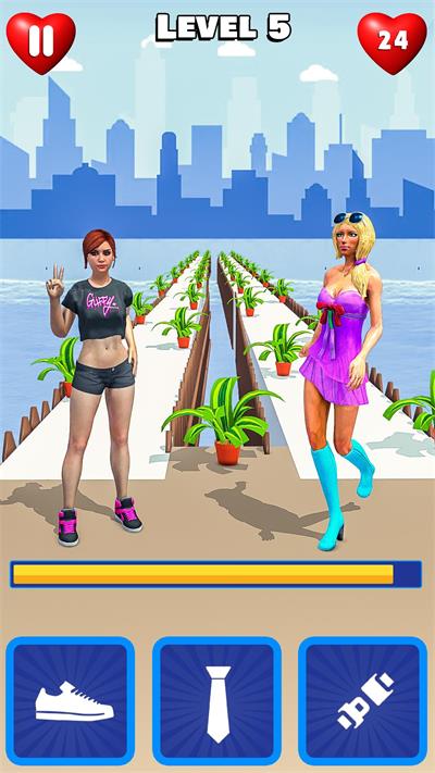 走秀美女时尚赛跑免费正版