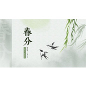 简约中国传统节气春分ppt模板