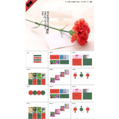 康乃馨教师节ppt模板