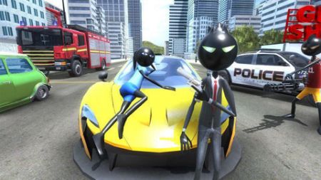 火柴人绳索英雄3:警察射击