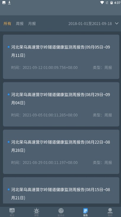 隧道运营监测预警