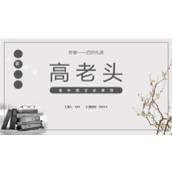 高中语文必修课《高老头》名著导读课件ppt模板