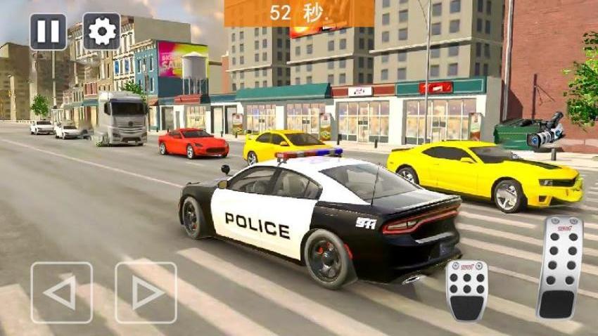 警察驾驶警车模拟