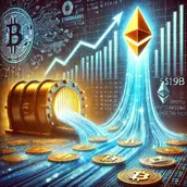 CoinShares报告：每周加密货币流入19亿美元，以太坊领跑