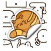 贴纸书按数字涂色