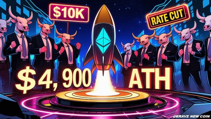 以太坊（ETH）价格预测：受127亿美元ETF资金流入和美联储政策推动，以太坊逼近4900美元，点燃冲击1万美元的牛市预期