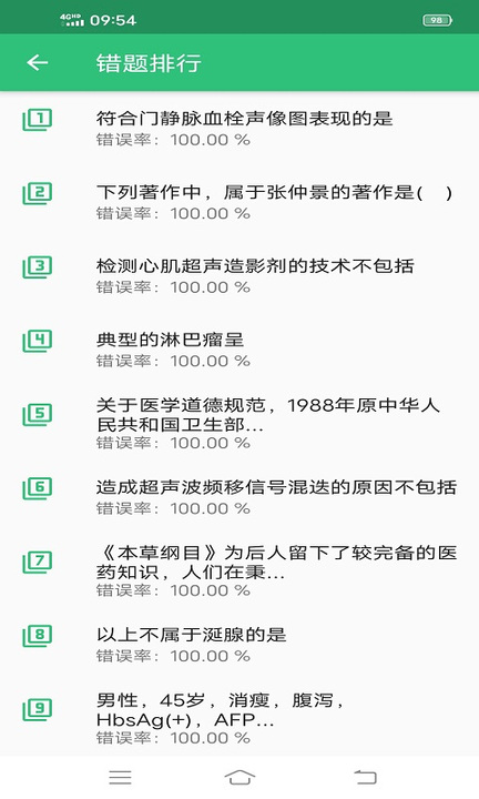 超声波医学主治医师题