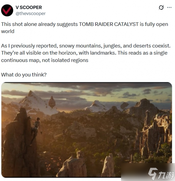 告别区域加载！曝《古墓丽影：天灾》是完整开放世界