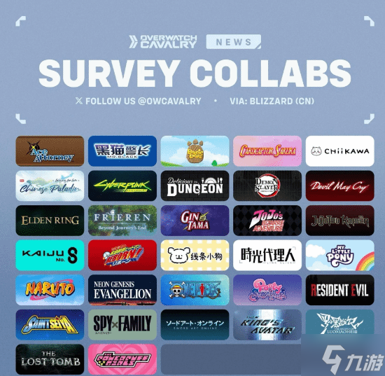 《守望先锋》或联动《熊出没》?官方放出32个热门IP任你选