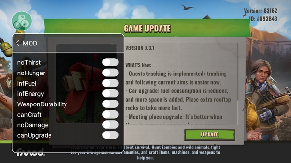 僵尸生存模拟器MOD菜单