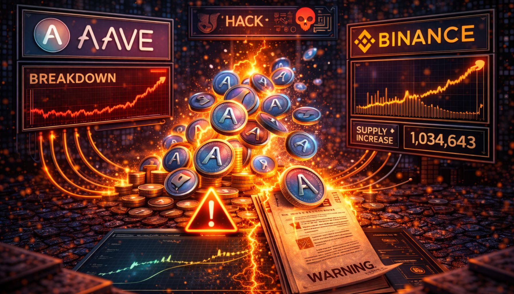 Aave 崩盘加剧，大量供应回流至币安。了解触发这一波抛售的原因