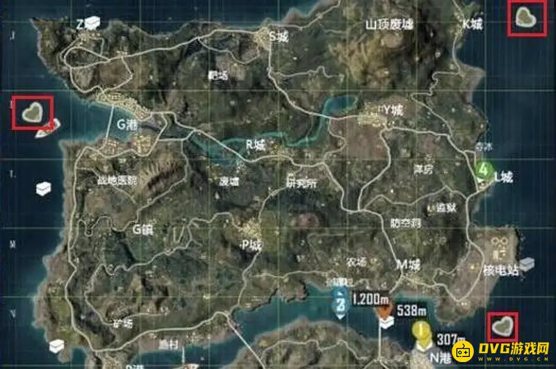 《和平精英》爱心岛位置详解