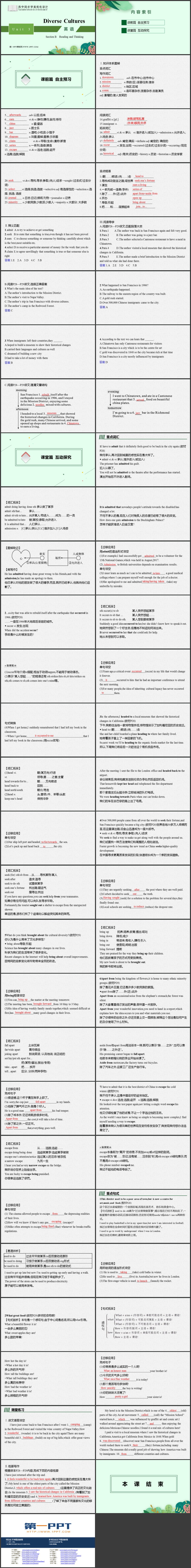 《Diverse Cultures》SectionB 教学课件