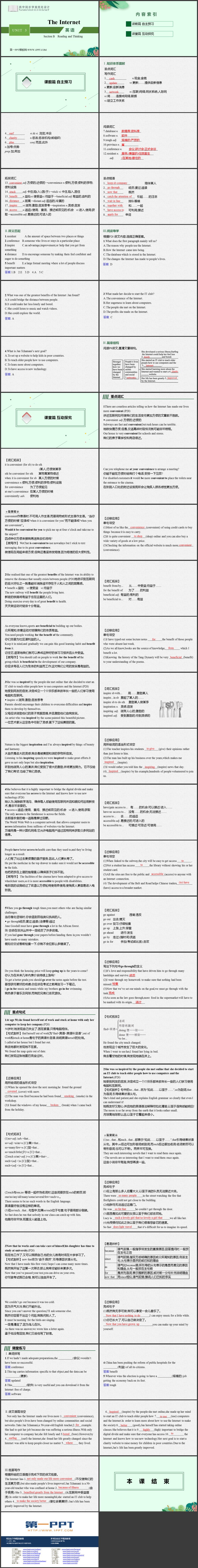 《The Internet》SectionB 教学课件PPT