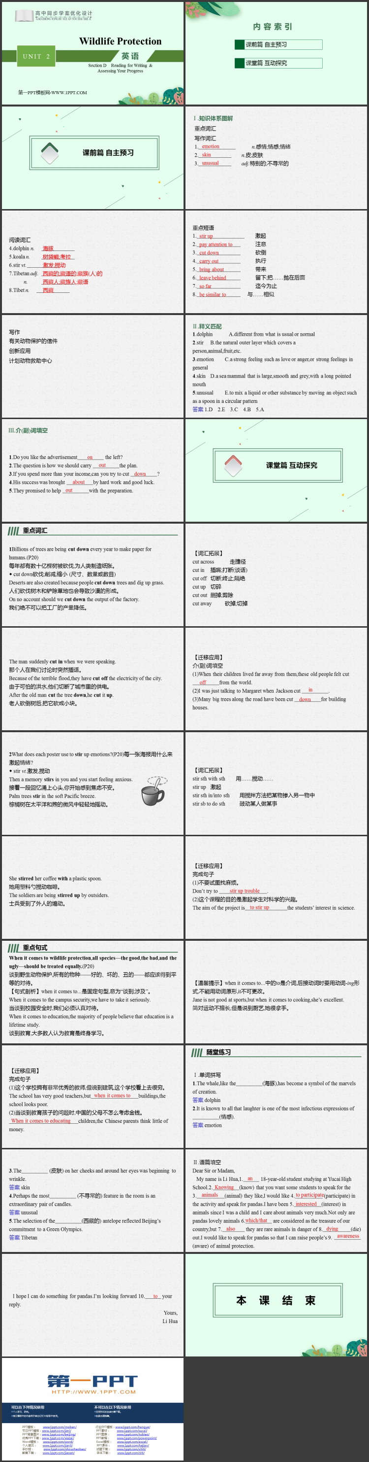 《Wildlife Protection》Section D PPT教学课件