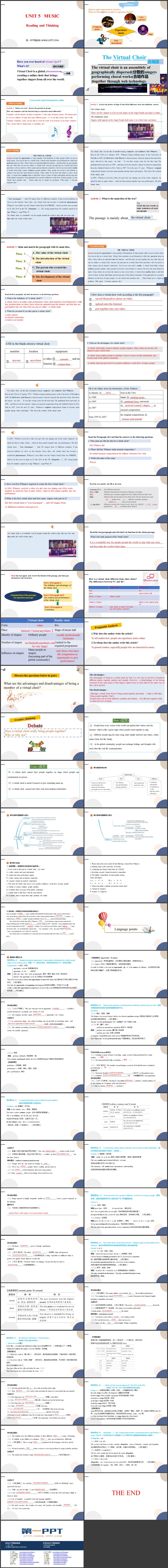 《Music》Reading and Thinking 教学课件PPT