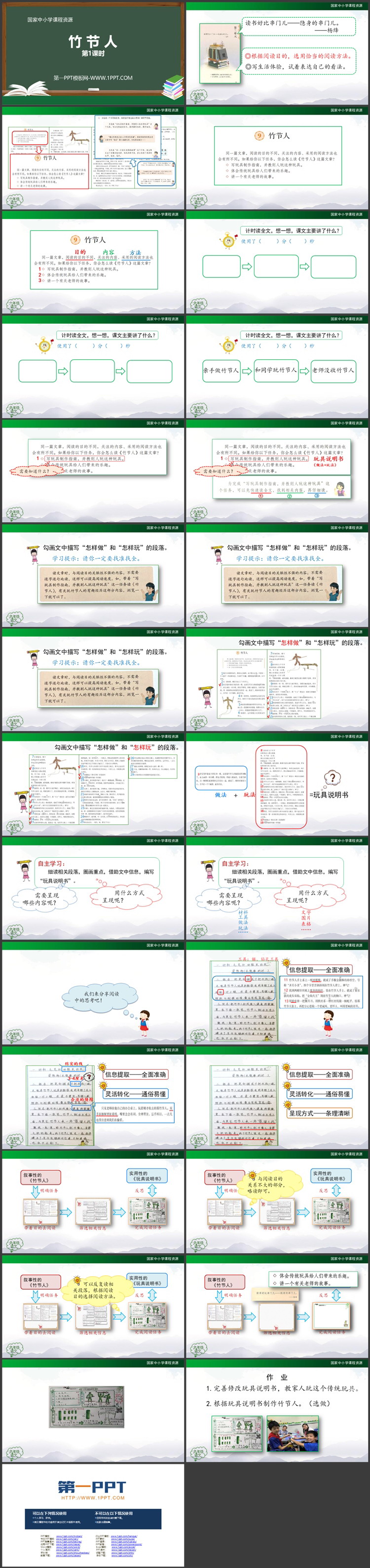 《竹节人》PPT精品课件：第一课时
