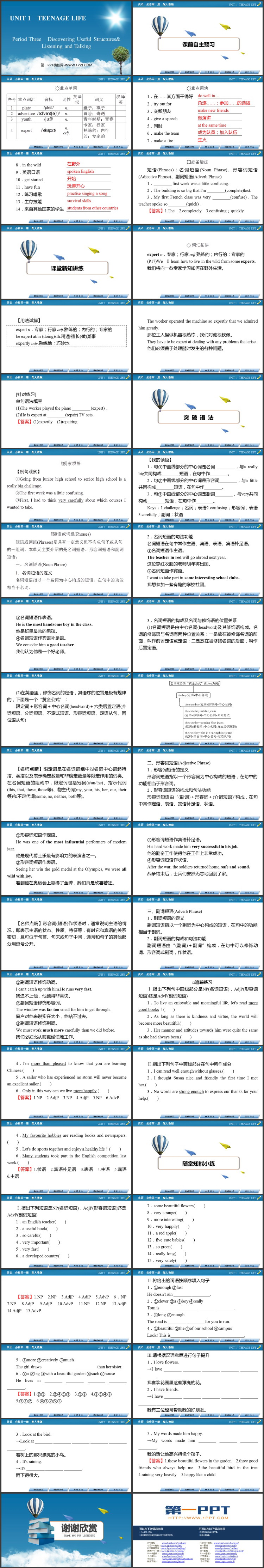 《Teenage Life》第三课时PPT课件
