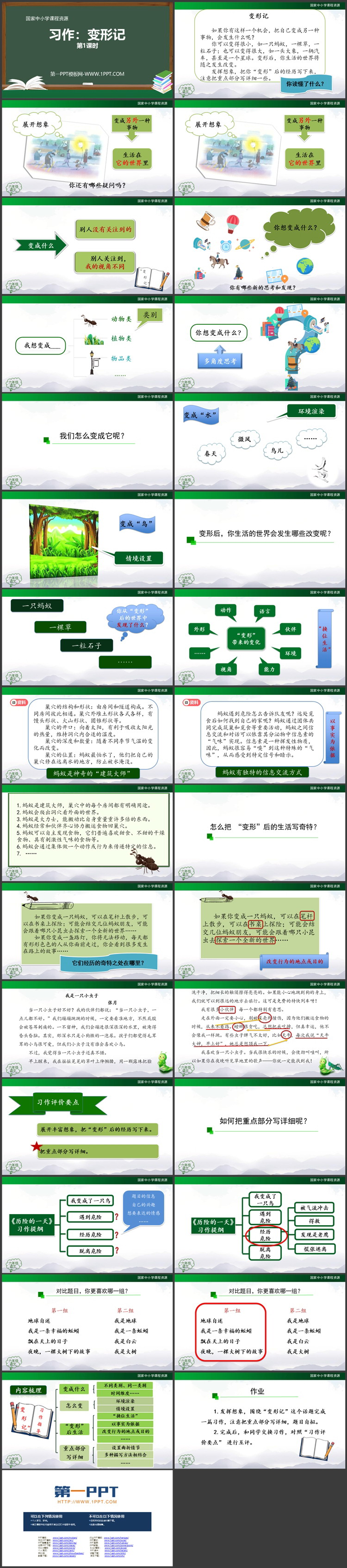 《变形记》PPT教学课件：第一课时