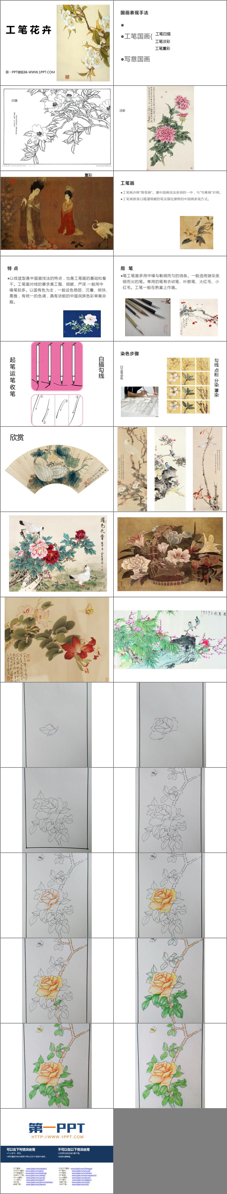 《工笔花卉》PPT免费下载