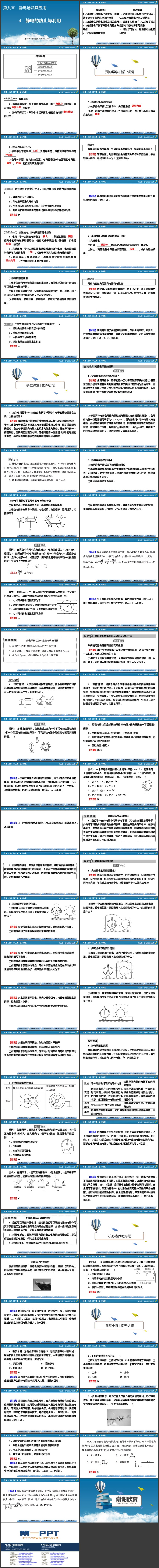 《静电的防止与利用》静电场及其应用PPT教学课件
