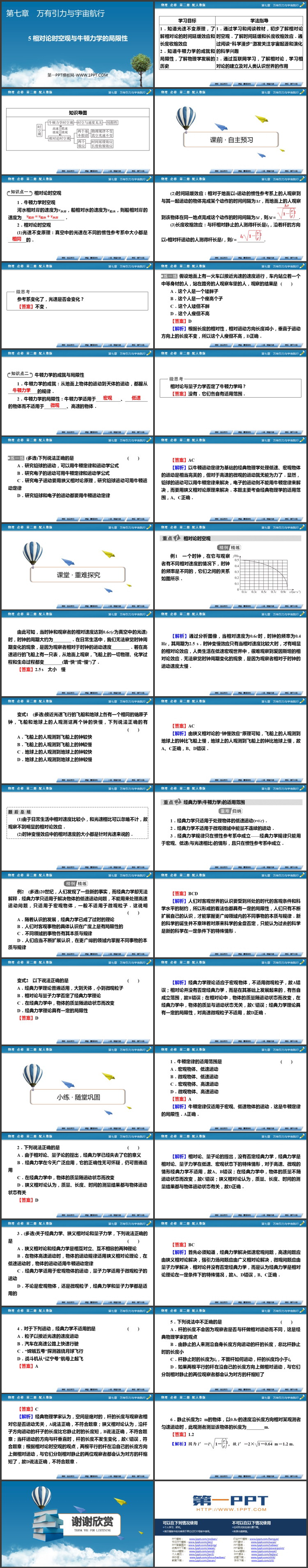 《相对论时空观与牛顿力学的局限性》万有引力与宇宙航行PPT免费课件