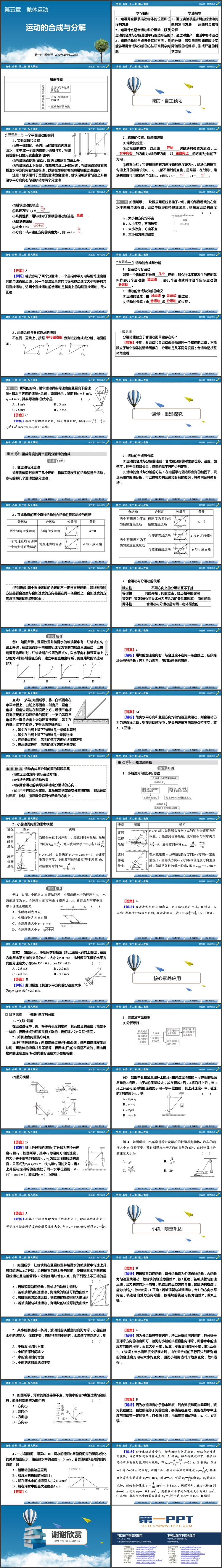 《运动的合成与分解》抛体运动PPT免费课件