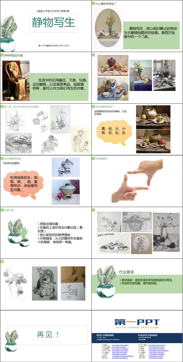 《静物写生》PPT免费课件下载