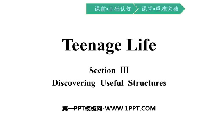《Teenage Life》Discovering Useful Structures语法结构教学PPT课件下载