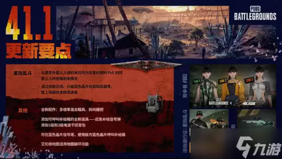 PUBG 41.1版本4月9日上线:星际乱斗新模式+剑星IP联动+aespa限时回归