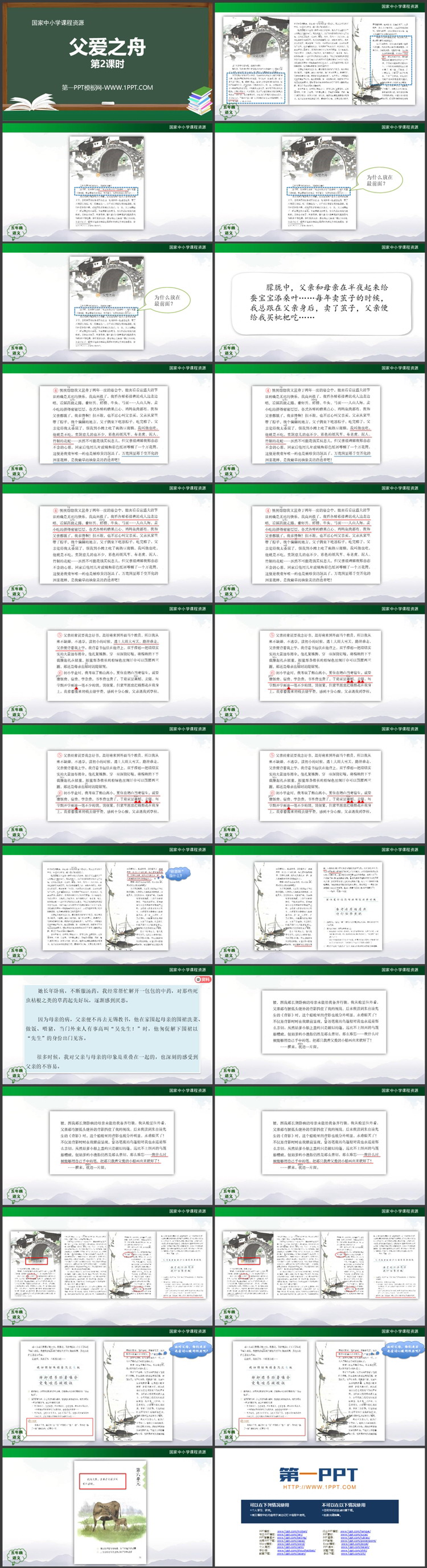 《父爱之舟》PPT精品课件：第二课时