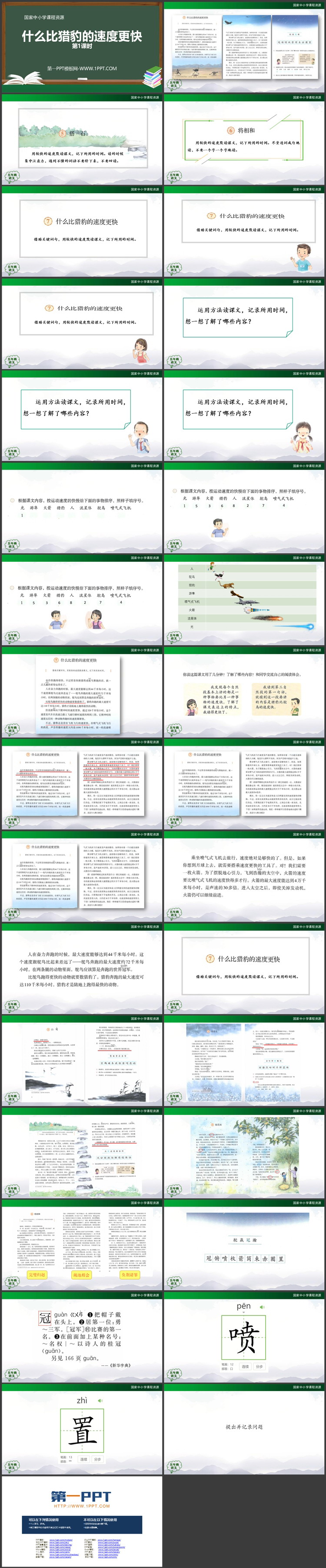 《什么比猎豹的速度更快》教学课件免费下载 第一课时