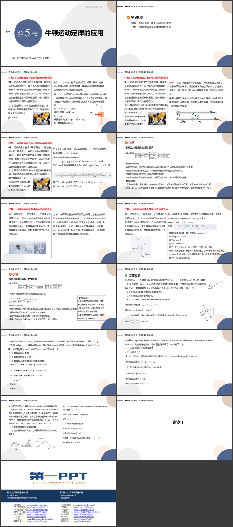 《牛顿运动定律的应用》运动与力的关联PPT免费下载