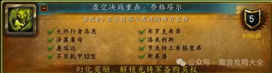 魔兽世界虚空决战重击:奈格塔尔成就攻略