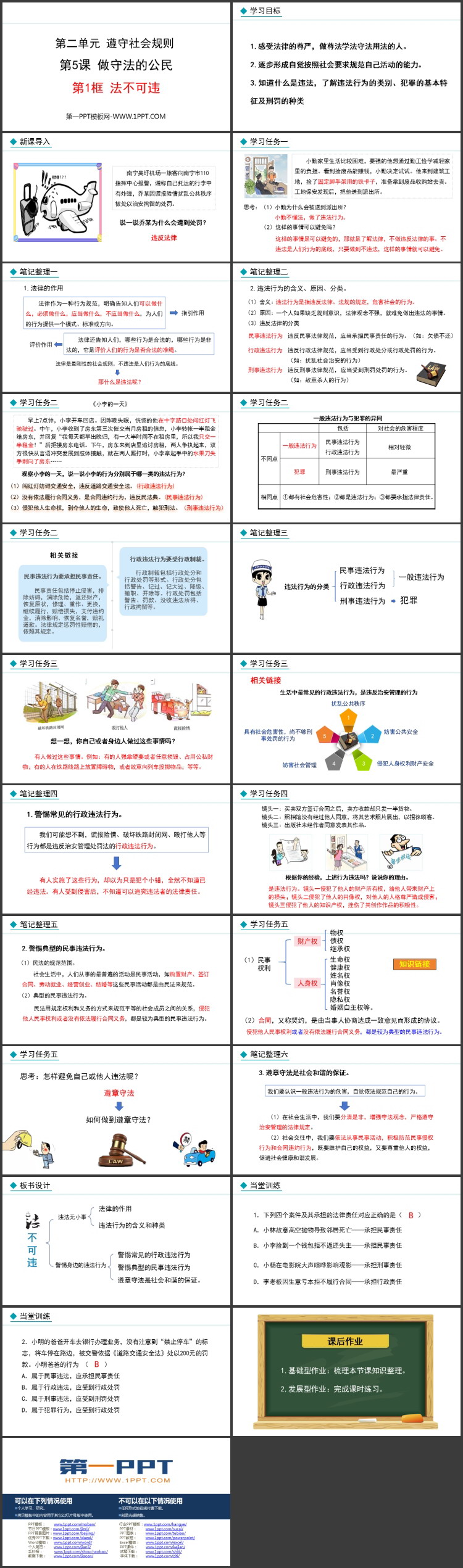 《法不可违》践行守法公民责任PPT课件