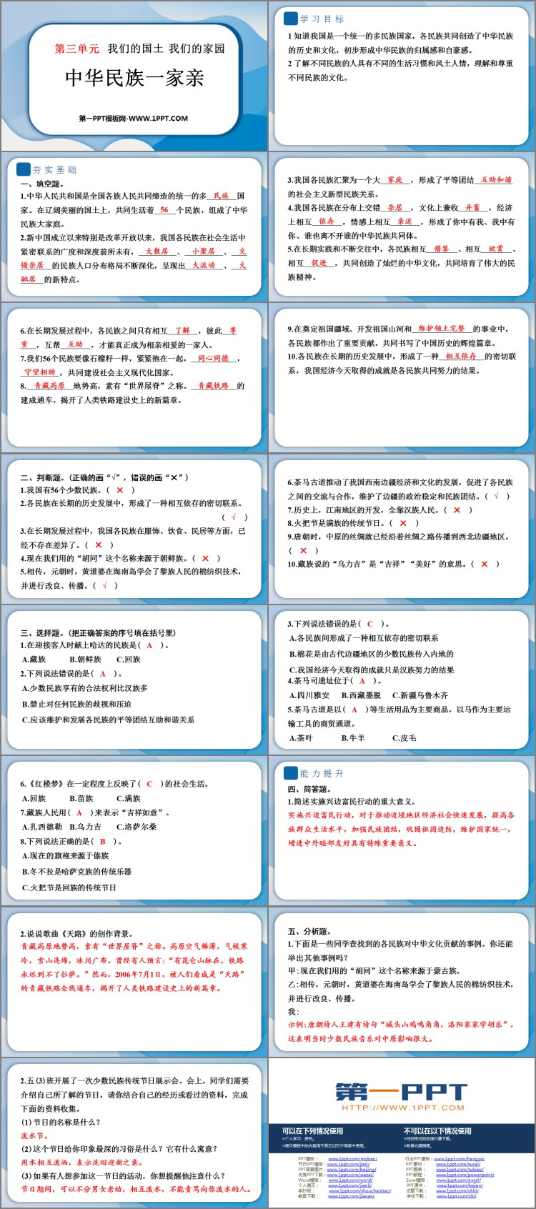 《中华民族一家亲》优质PPT教学课件