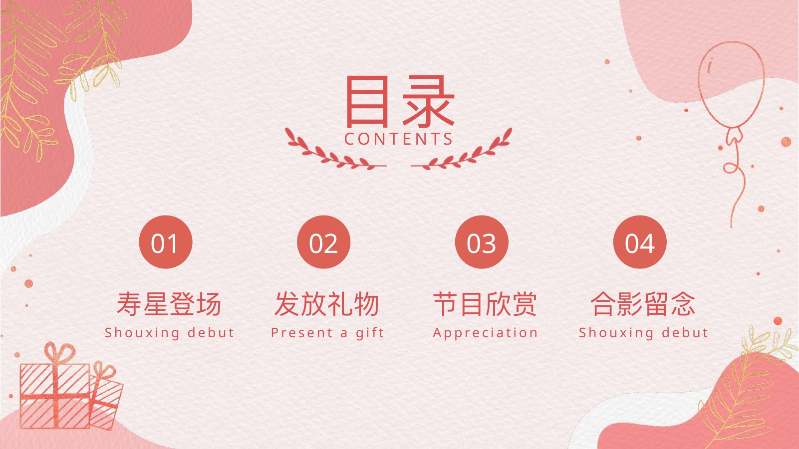 美好时光企业员工生日会PPT模板
