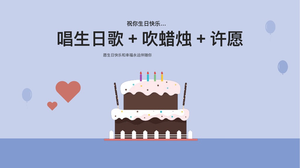 极简生日相册员工生日会PPT模板