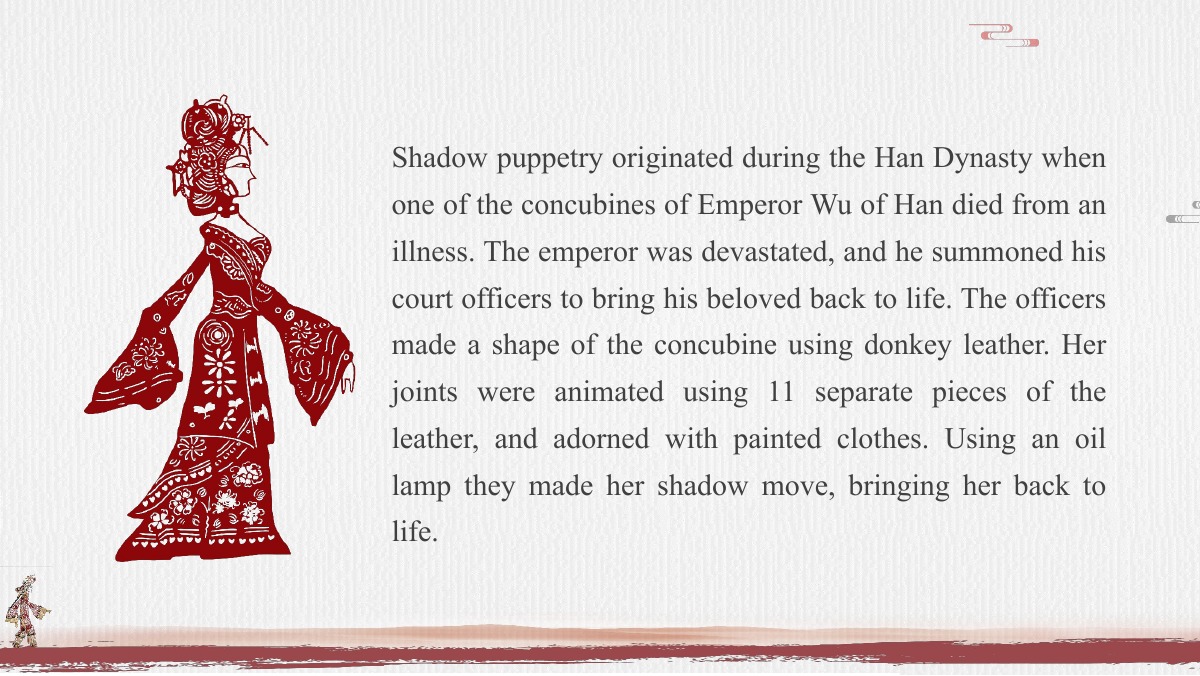 Chinese Shadow Play皮影戏英文介绍PPT模板