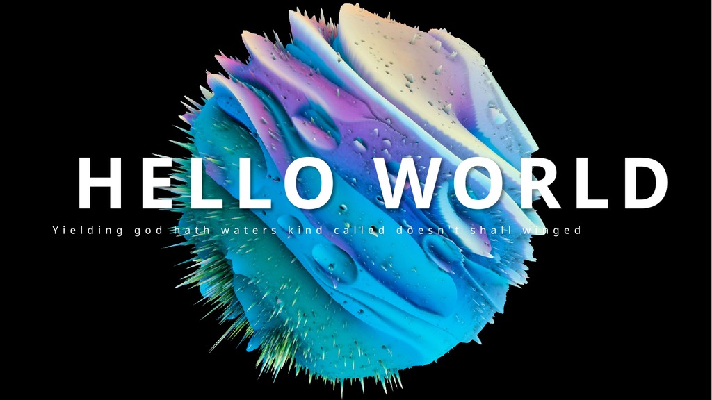 彩色Hello World创意展示PPT模板