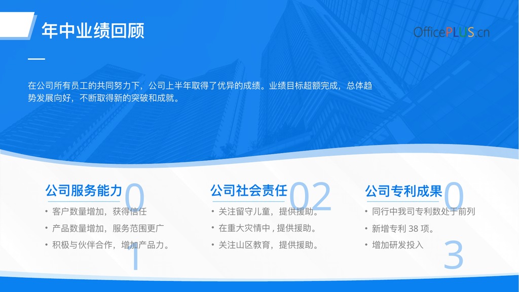 不忘初心年中工作回顾PPT模板
