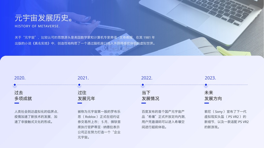 元宇宙产品介绍架构PPT模板