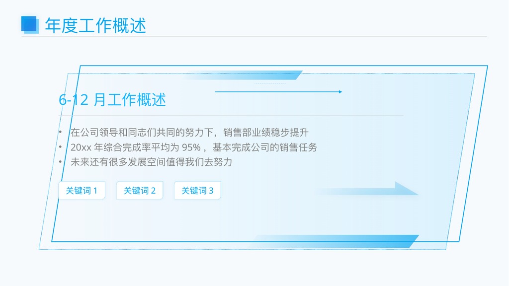互联网大厂蓝色商务PPT模板