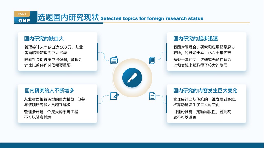蓝色学术毕业答辩PPT模板