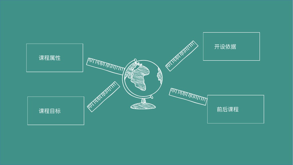 简约几何教学课件PPT模板