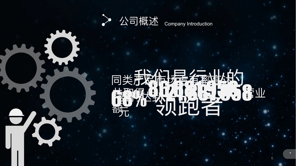 星空IOS风企业宣传介绍PPT模板